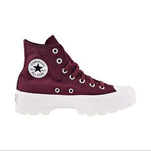 Converse Chuck Taylor All Star Lugged Hi Women's Shoes Dark Burgundy